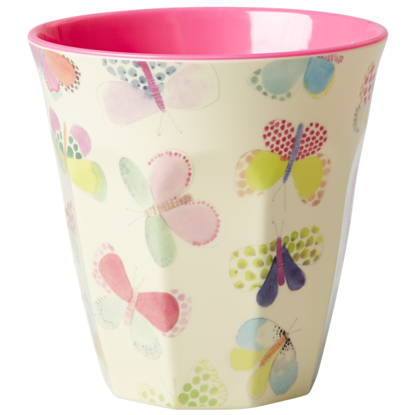 Rice DK Butterfly Print Two Tone Melamine Cup
