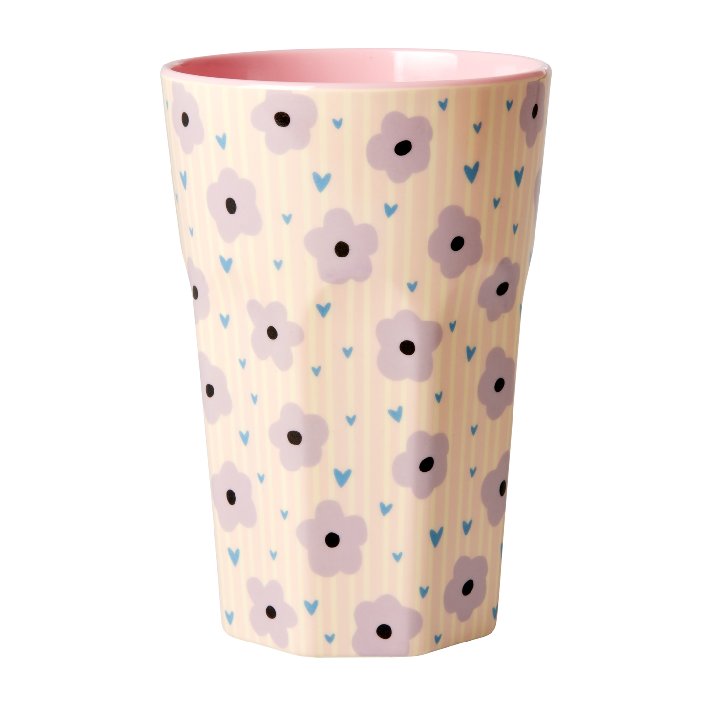 Melamine Tall Cup - Pink - Flowers Print - Rice By Rice