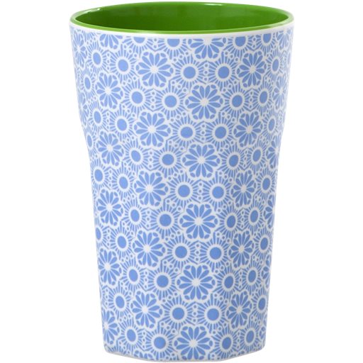 Melamine Cup - Tall | Blue Marrakesh Print - Rice By Rice