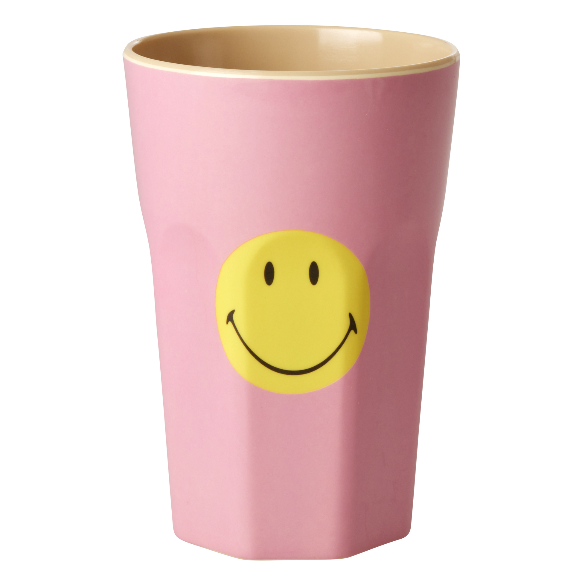 Tall Melamine Cup - Pink - SmileyÂ® - Rice By Rice