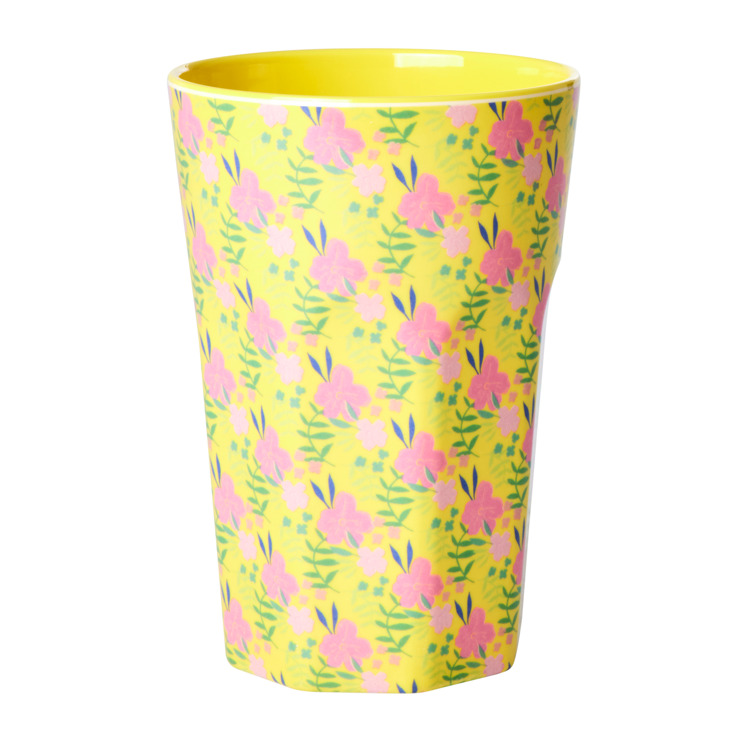 Melamine Tall Cup - Yellow - Sunny Days Print - Rice By Rice