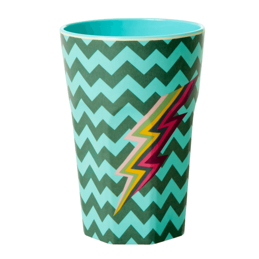 Tall MELAMINE CUP WITH ZigZag Lightning