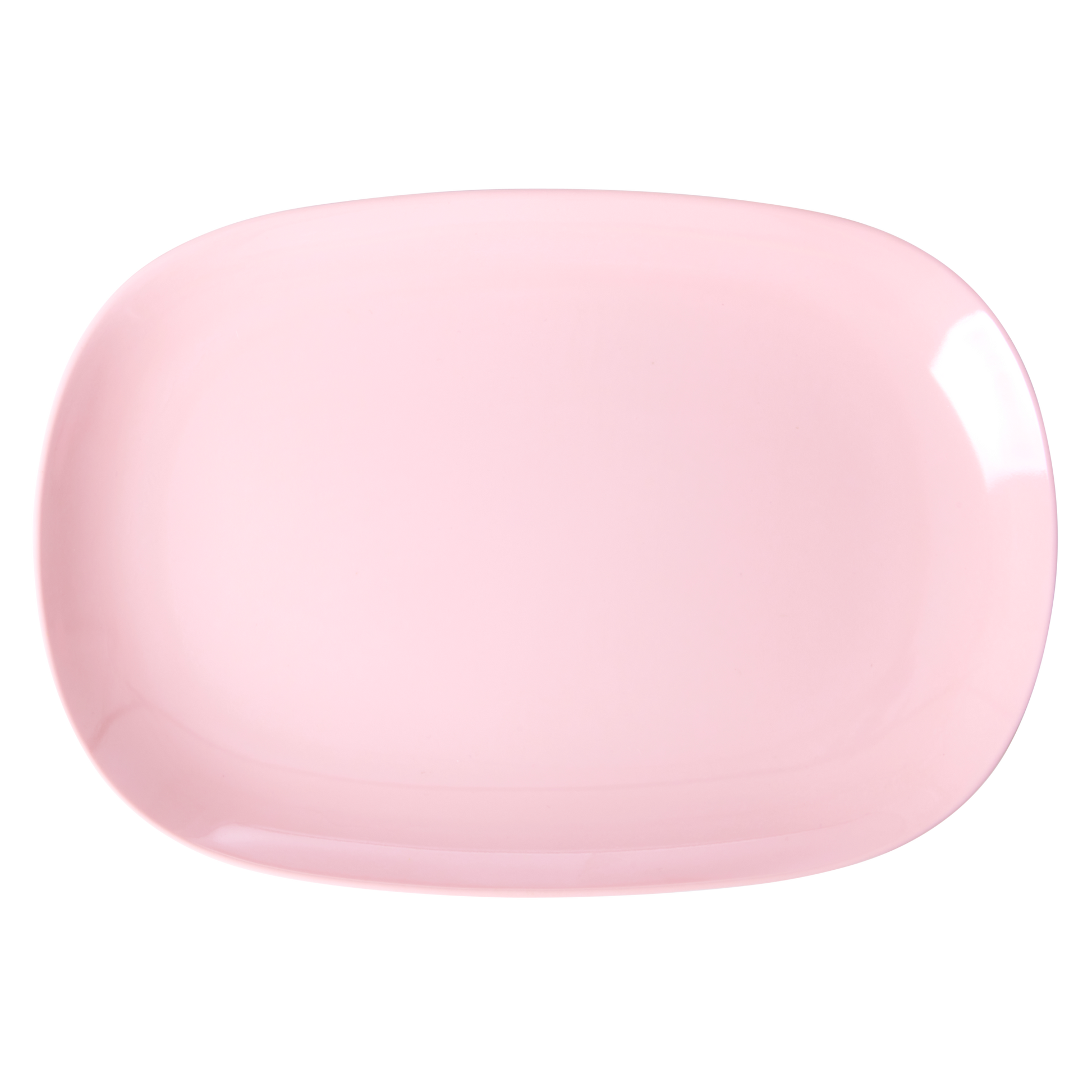 Large Melamine Rectangular Plate - Soft Pink - Rice By Rice