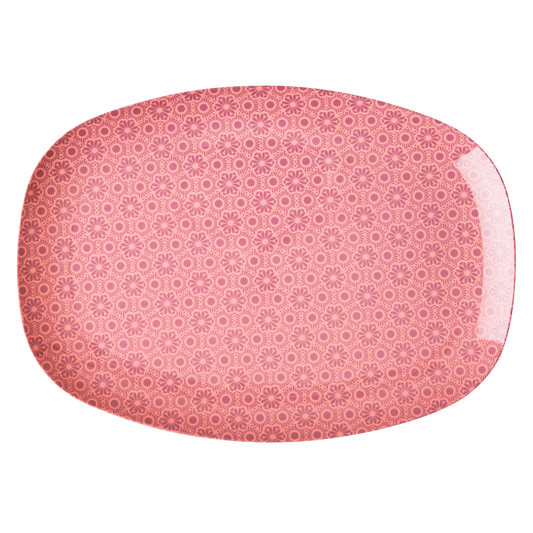 Melamine Rectangular Plate | Pink Marrakesh Print - Rice By Rice
