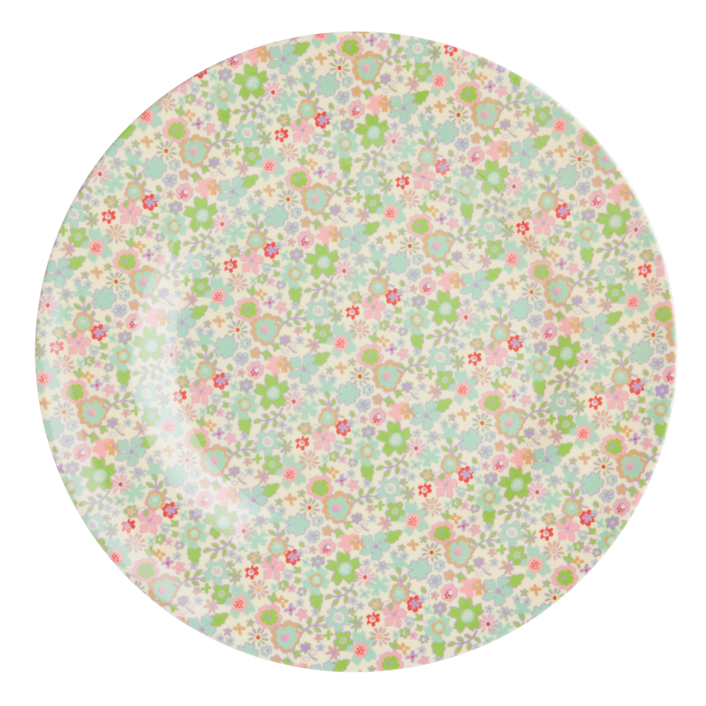 Melamine Dinner Plate | Pastel Fall Floral Print - Rice By Rice