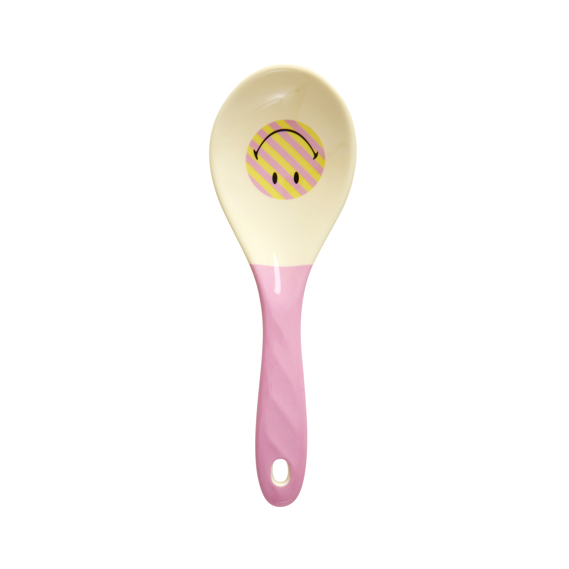 Melamine Salad Spoon - Pink - SmileyÂ® - Rice By Rice
