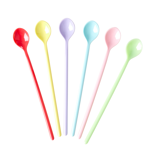 Rice DK 6 Melamine Long Spoons 'Yippie Yippie Yeah' Colors