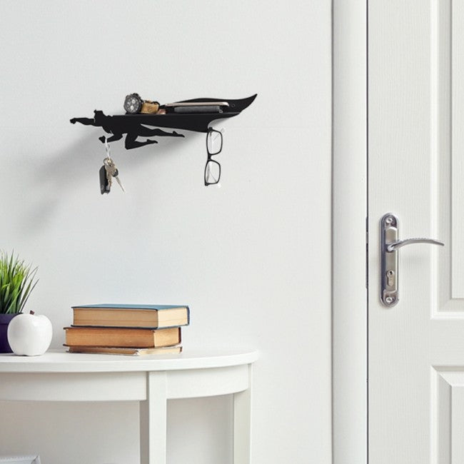 Artori Design | Heroshelf - Superhero Mail and Key Holder Wall Mount – Metal Shelf with Hooks