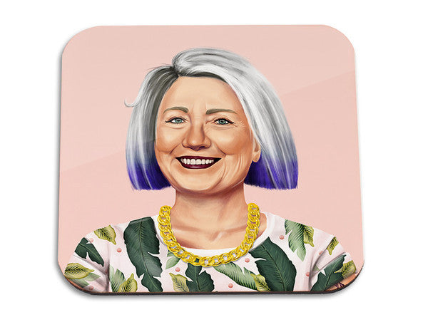 Hipstory | Hillary Clinton Wooden Coaster