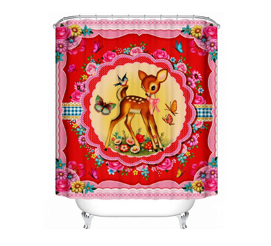 Wu and Wu Vintage style Shower Curtain 'Bambi'