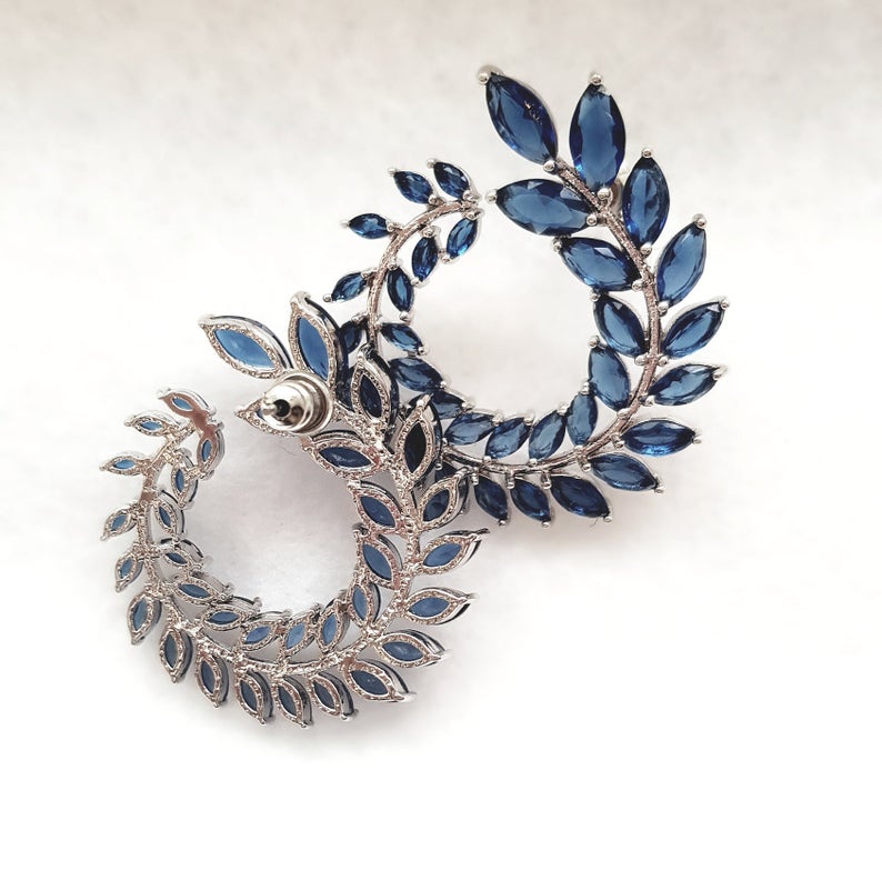 Swirl Branch Midnight Blue Earrings