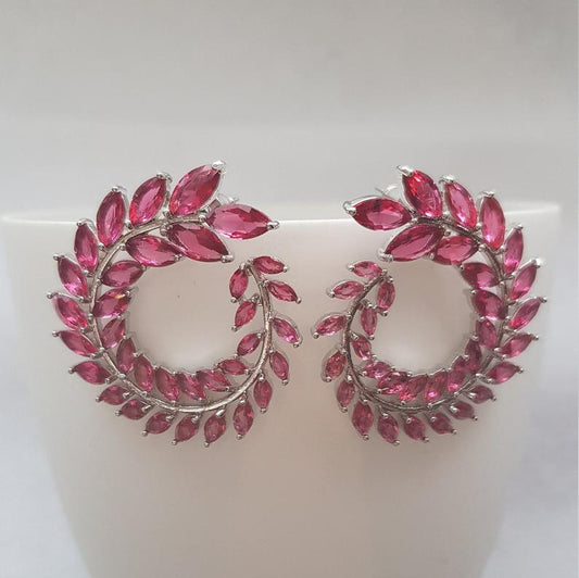 Swirl Branch Pink Earrings