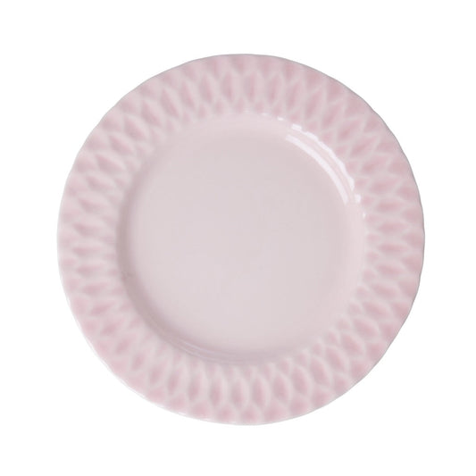 Ceramic Lunch Plate - Pink. Set of 6 plates - Rice By Rice