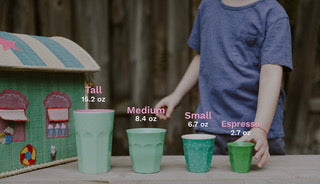 Melamine Cups 'Favorite' Colors - Small - 6 pcs. in Gift Box - Rice By Rice