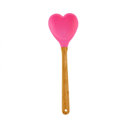 Rice Dk | Bamboo and Silicone Heart Spatula