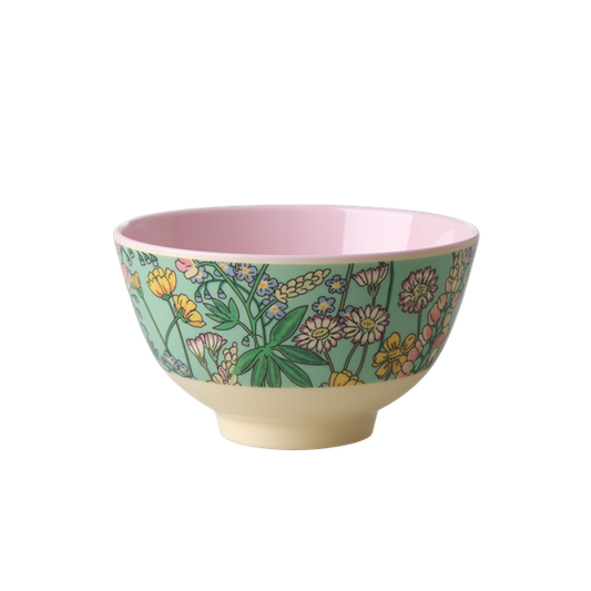 Rice DK | Two-Tone Melamine Bowl with Lupin Print