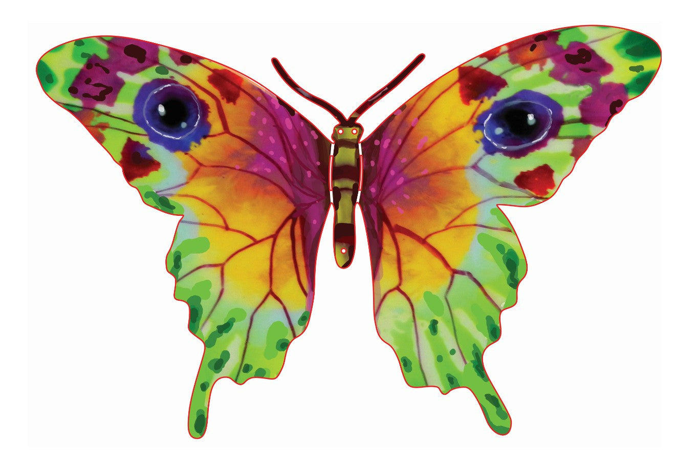 Multi color Vered Butterfly Sculpture